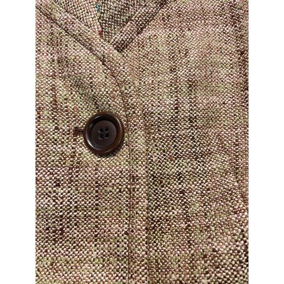 Rene Lezard Designer Brown Silk Linen Blend Blazer 34 US XS - Picture 5 of 5